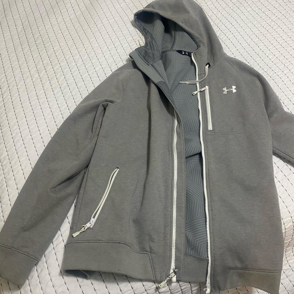 Under Armour Gray Zip-Up Hoodie
